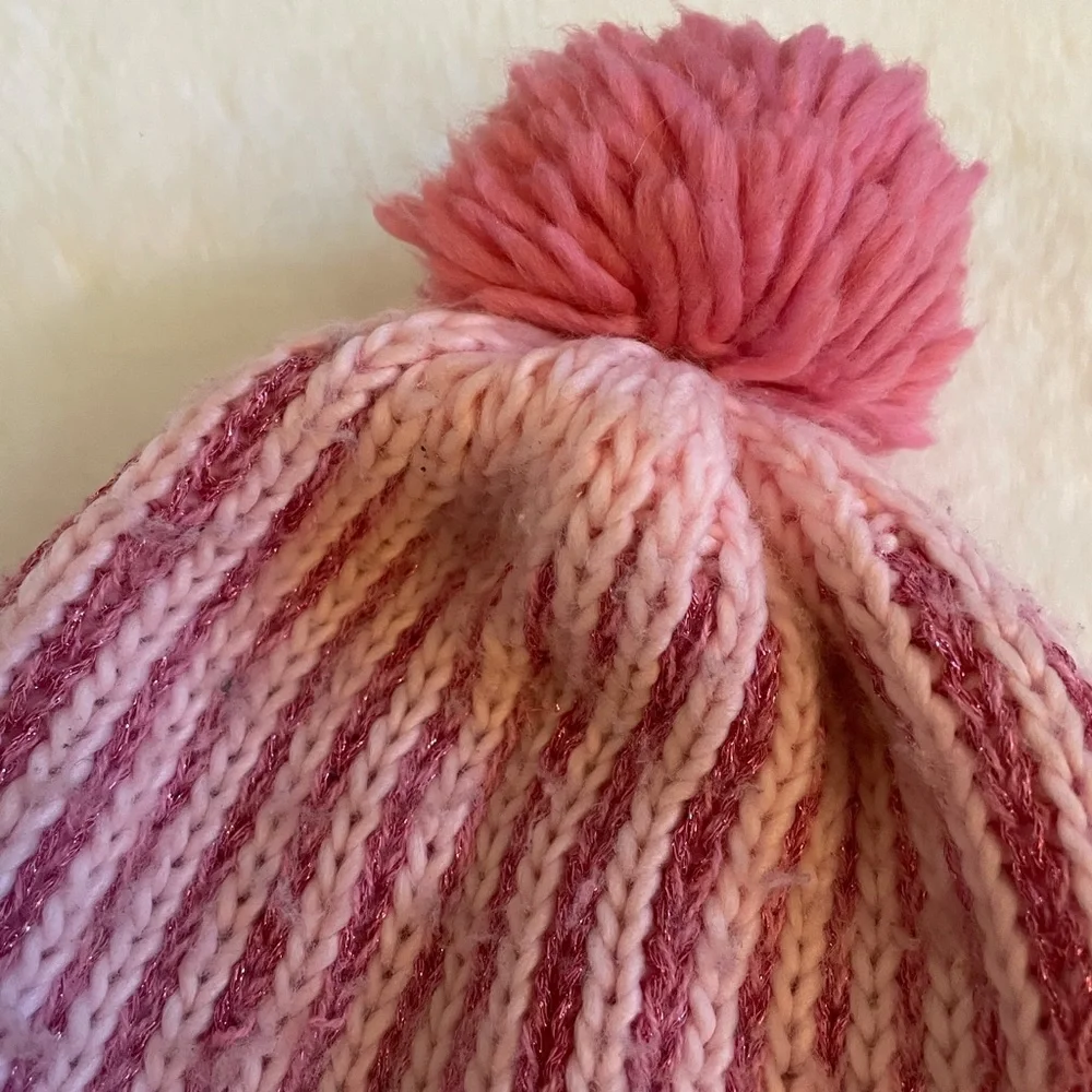 Toby Girl’s Sparkle Thread Pom Pom Hat